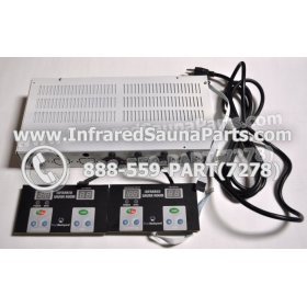 COMPLETE CONTROL POWER BOX WITH CONTROL PANEL - COMPLETE CONTROL POWER BOX SUNMATE INFRARED SAUNA STYLE 1 WITH TWO CONTROL PANELS 2