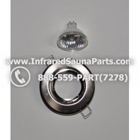 COMPLETE LIGHT ASSEMBLY 220V / 240V - COMPLETE LIGHT ASSEMBLY 1 HOUSING IN SILVER FINISH WITH 1 BULB 220V / 240V 1