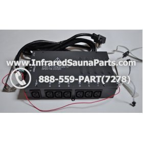 COMPLETE CONTROL POWER BOX 220V / 240V - COMPLETE CONTROL POWER BOX 220V / 240V SAUNAGEN INFRARED SAUNA  110V  120V WITH 7 CIRCUIT BOARD PINS  6 FEMALE PLUGS 14