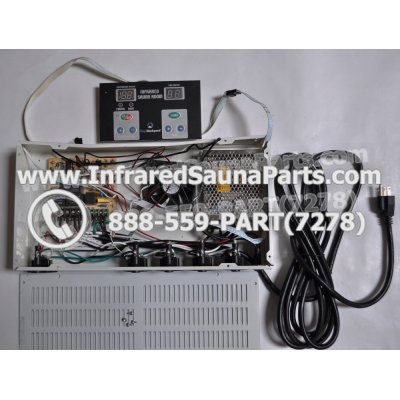 COMPLETE CONTROL POWER BOX WITH CONTROL PANEL - COMPLETE CONTROL POWER BOX LUX INFRARED SAUNA STYLE 1 WITH ONE CONTROL PANEL 1