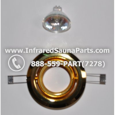 COMPLETE LIGHT ASSEMBLY 12V - COMPLETE LIGHT ASSEMBLY 1 HOUSING IN GOLD FINISH WITH 1 BULB 12V 1